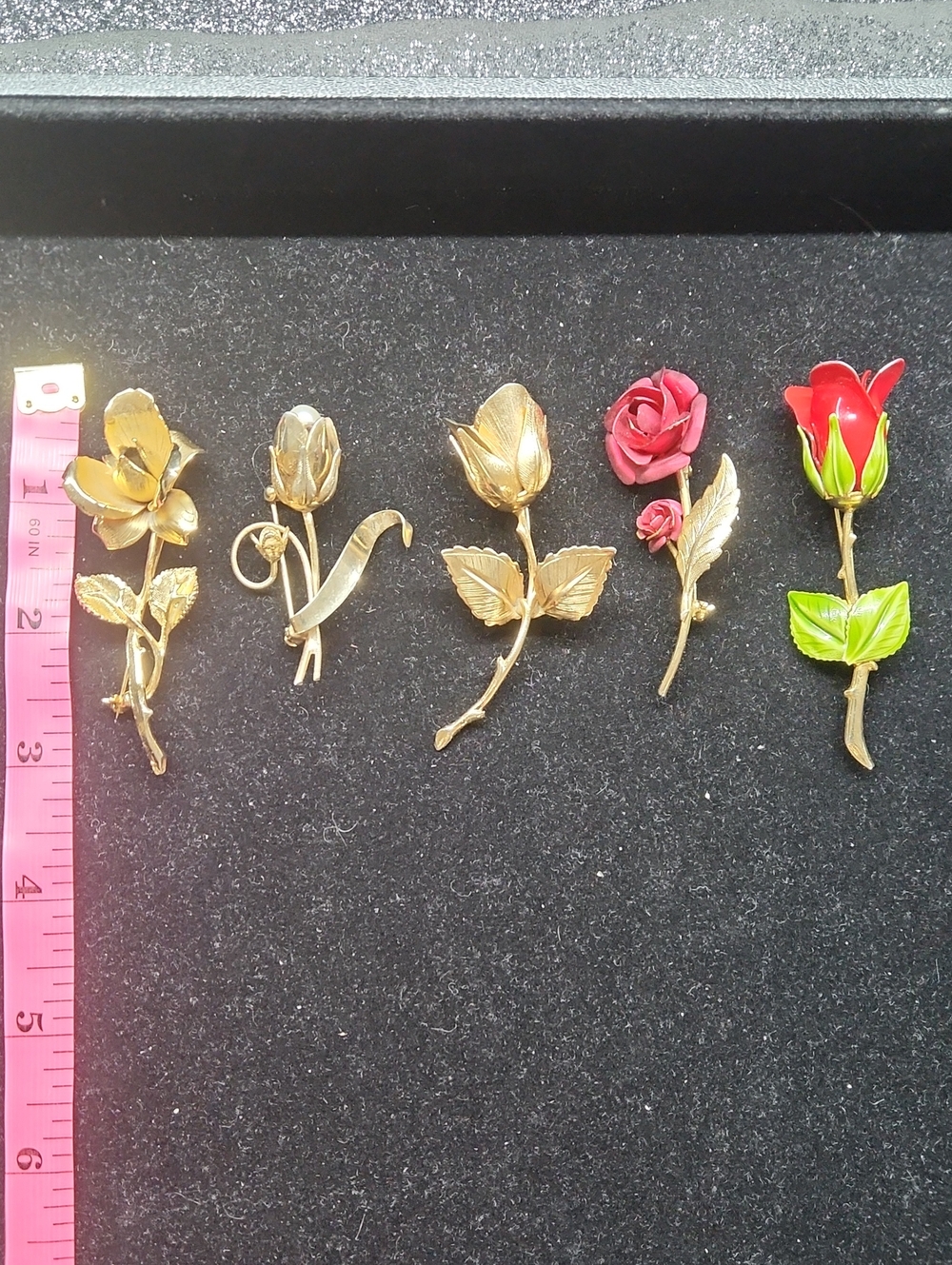 Goldtone Rose Brooch Bundle